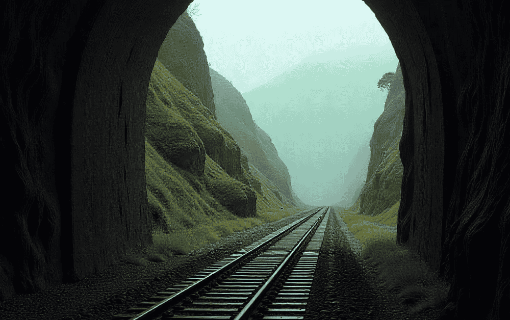 Railway tunnel in mountains, alt text: “Engineering feats in the history of African railways.”