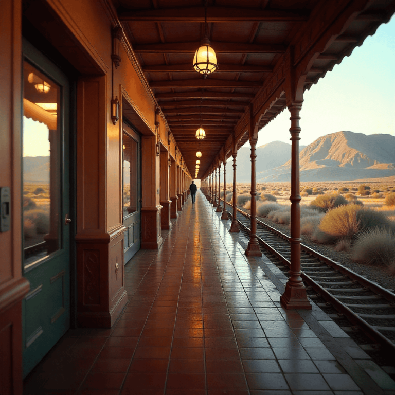 Feature image of African luxury train stations showing iconic hubs from Tangier Ville and Marrakech in Morocco to Pretoria in South Africa, Windhoek in Namibia, Cairo Ramses in Egypt, and Victoria Falls in Zimbabwe.