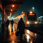 Feature image of Morocco luxury train stations with modern high-speed train at platform.
